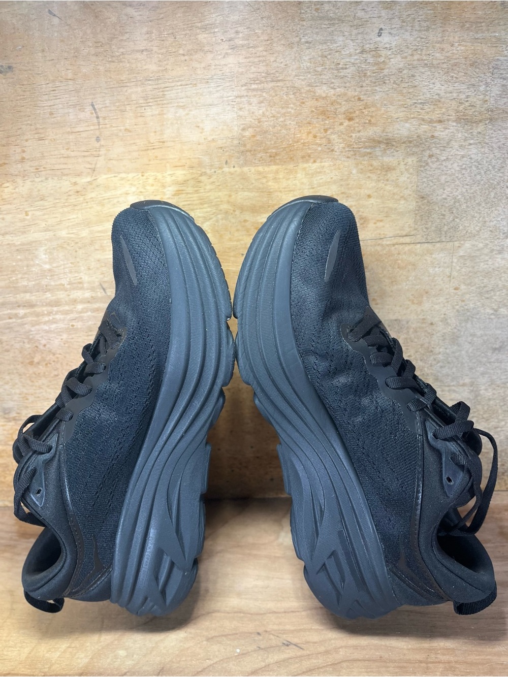 Hoka One One Bondi 8 REFLECTIVE Womens Size 10 Running Shoes Sneakers Black - Picture 5 of 11